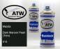 Preview: Mazda, Dark Maroon Pearl (Trim), 013: 400ml Sprühdose + 400ml Klarlack - Set, von ATW Autoteile West.
